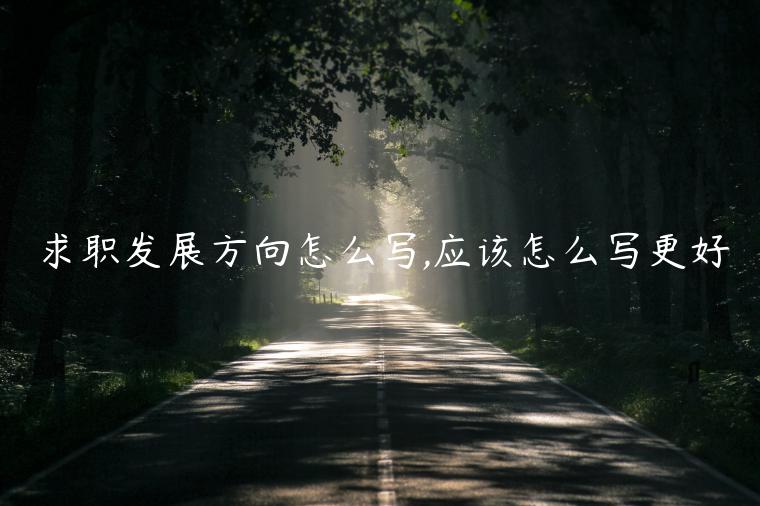 求職發展方向怎么寫,應該怎么寫更好