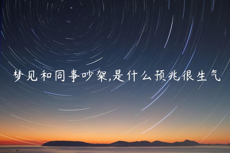 夢(mèng)見(jiàn)和同事吵架,是什么預(yù)兆很生氣