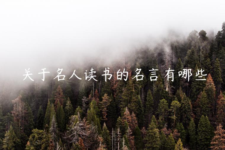 關于名人讀書的名言有哪些