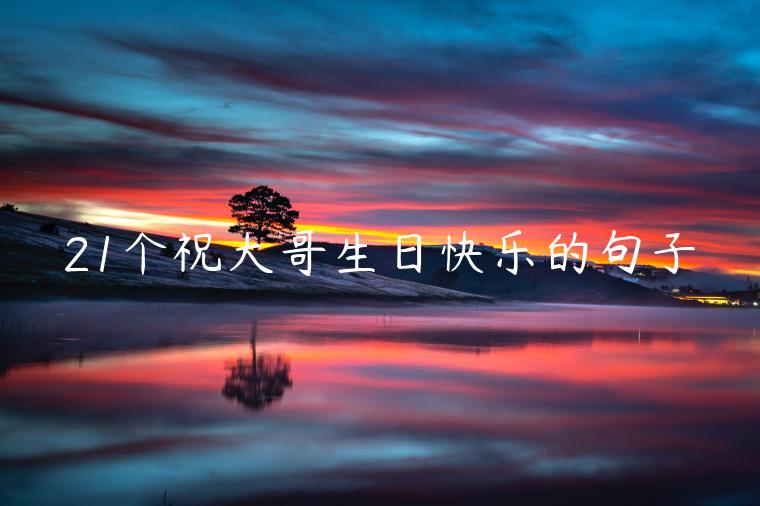 21個(gè)祝大哥生日快樂的句子