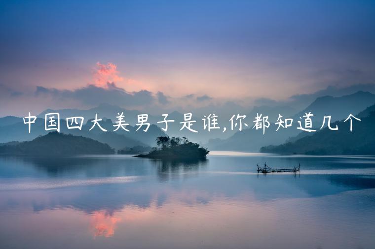中國四大美男子是誰,你都知道幾個