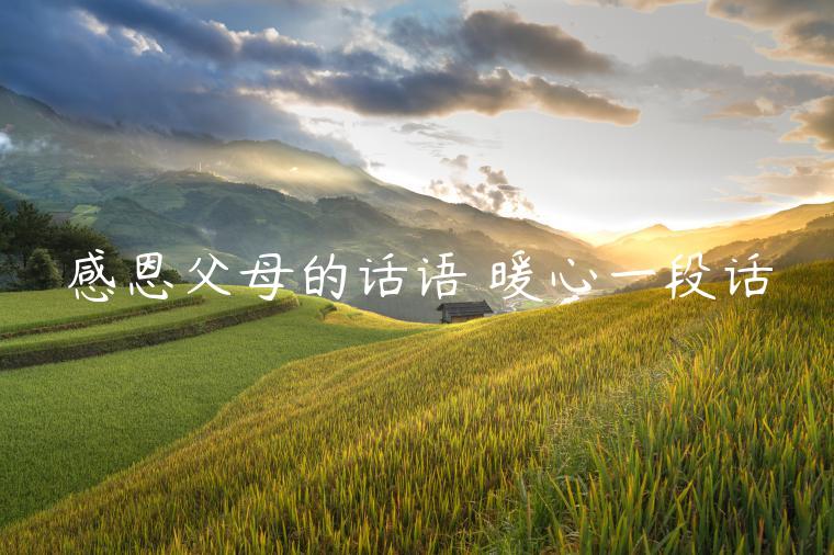 感恩父母的話(huà)語(yǔ) 暖心一段話(huà)