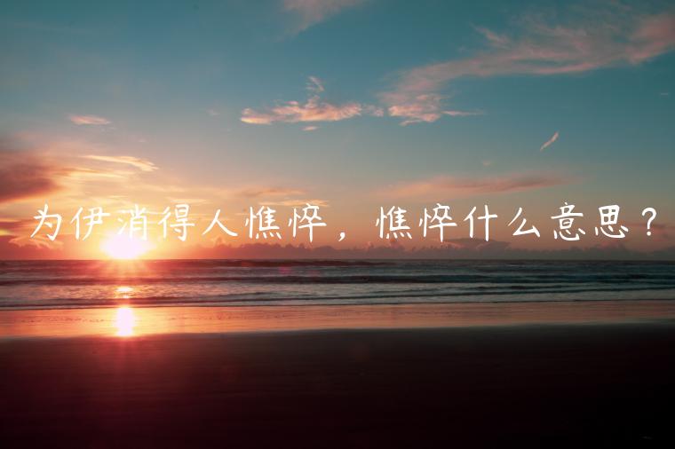 為伊消得人憔悴，憔悴什么意思？