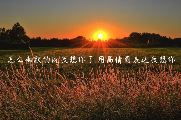 怎么幽默的說我想你了,用高情商表達我想你