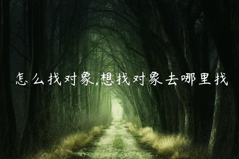 怎么找對(duì)象,想找對(duì)象去哪里找