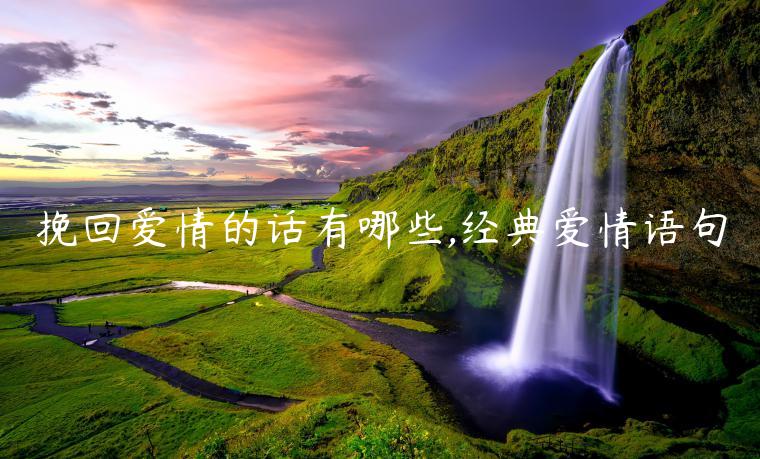 挽回愛情的話有哪些,經典愛情語句