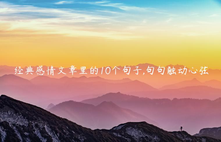 經典感情文章里的10個句子,句句觸動心弦