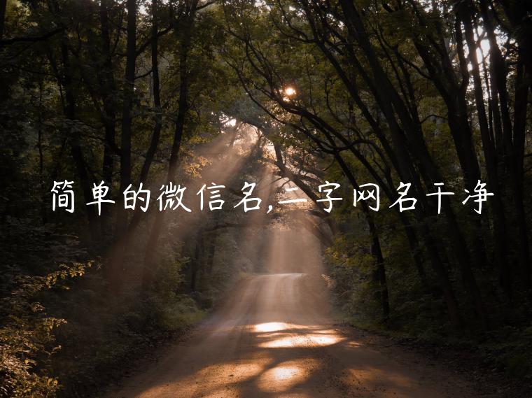 簡單的微信名,二字網名干凈