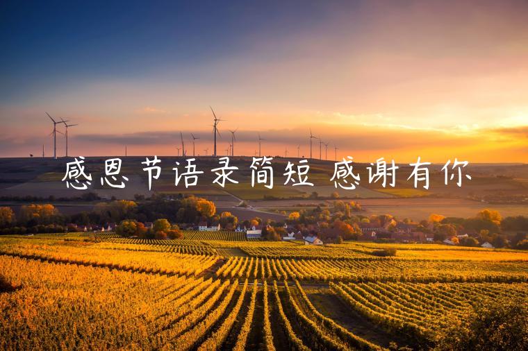 感恩節語錄簡短 感謝有你