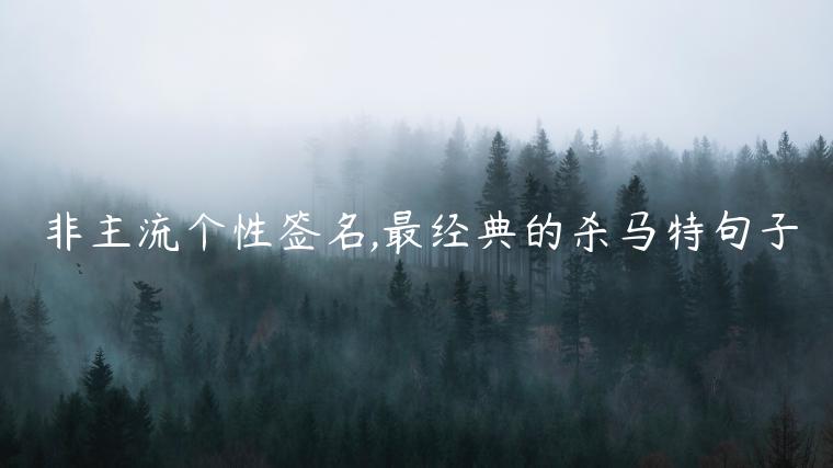 非主流個性簽名,最經典的殺馬特句子
