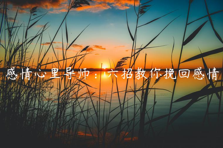 感情心里導師：六招教你挽回感情