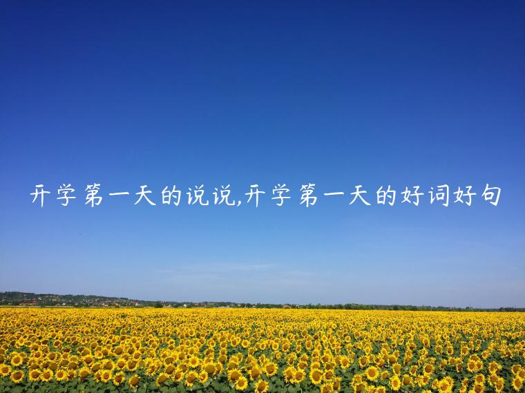 開學第一天的說說,開學第一天的好詞好句