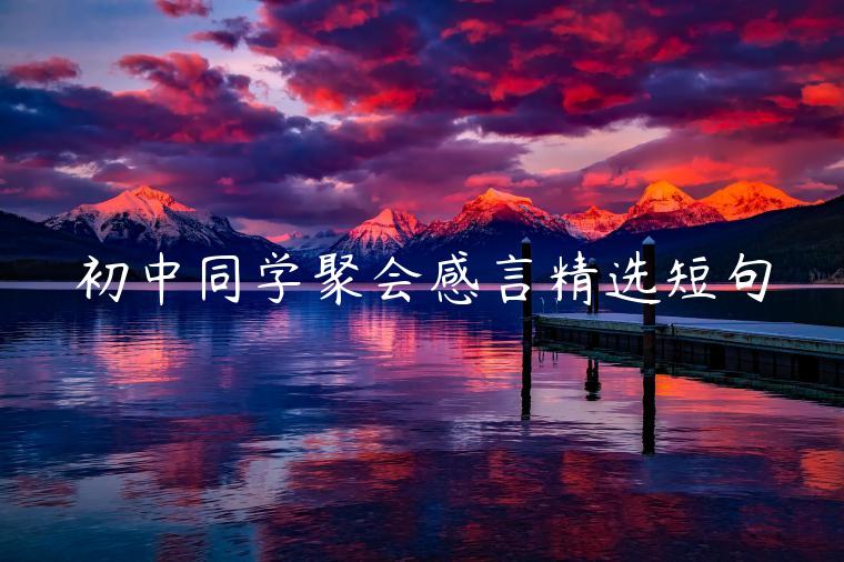 初中同學聚會感言精選短句