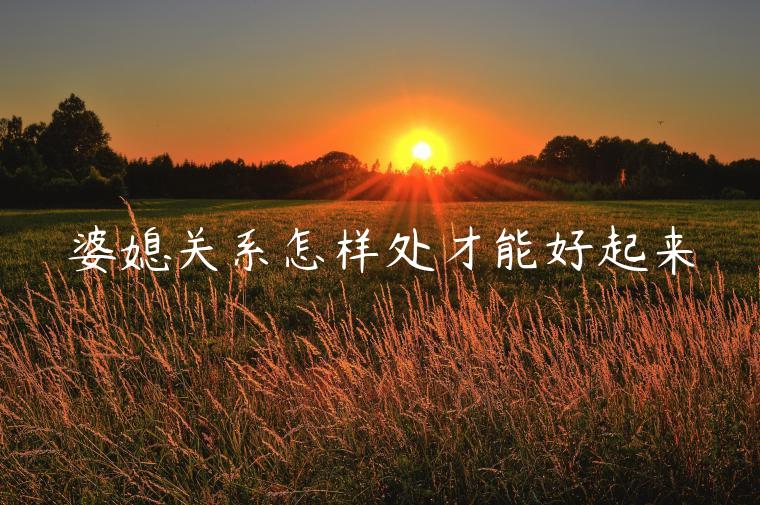 婆媳關系怎樣處才能好起來