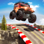 坡道怪物卡車3D(Monster truck game: Impossible Car Stunts 3D)