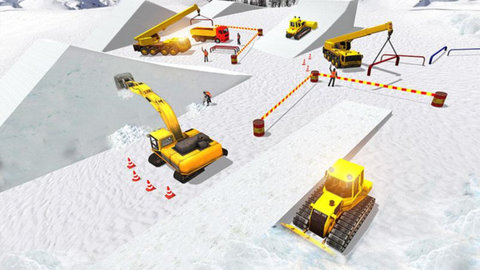 雪地挖掘機模擬器3