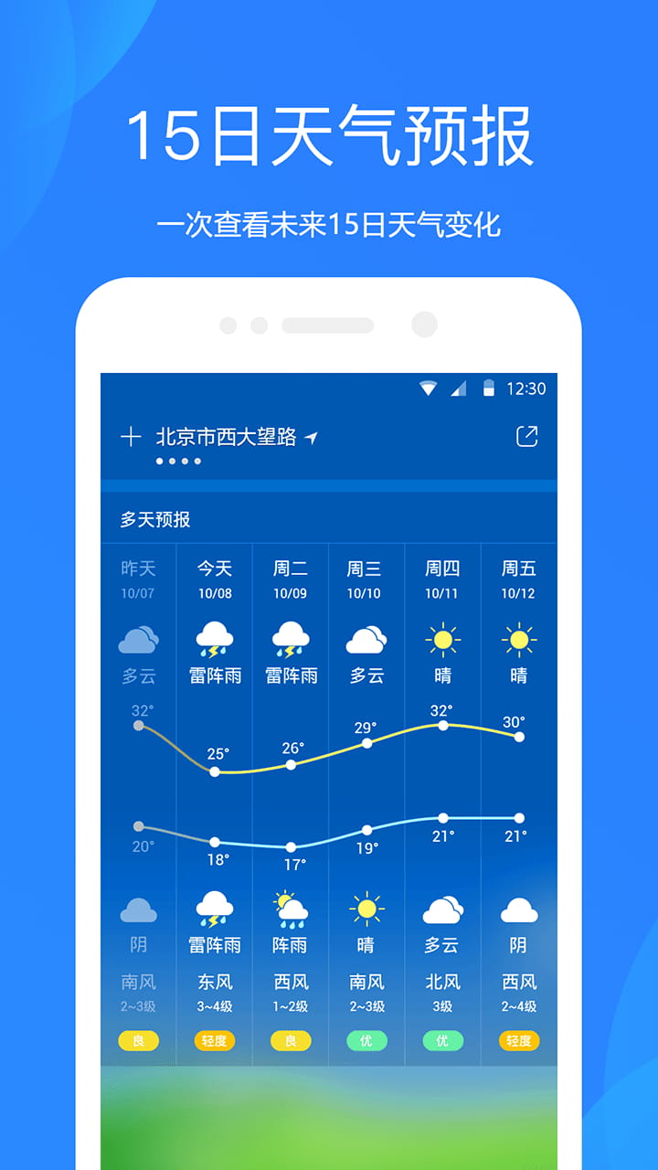 天氣吧實時天氣預報2