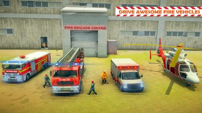 城市消防車救援模擬0