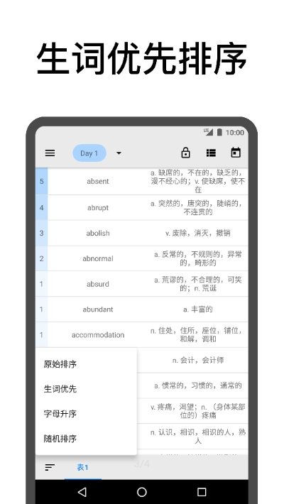 表格背單詞1