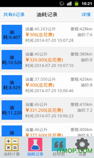 百公里油耗計算器1
