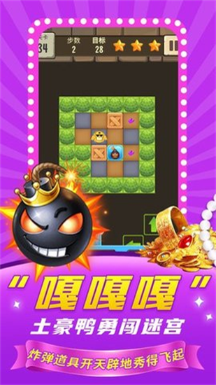 加油鴨推箱子0