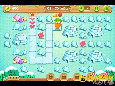 保衛(wèi)蘿卜2 12關(guān)水晶金蘿卜圖文攻略1