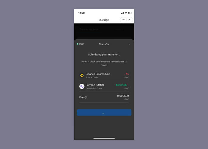 如何在imToken錢包使用cBridge跨鏈橋