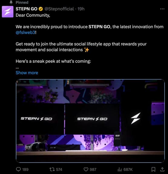 STEPN團隊推出健身社交應用STEPN GO！引入跑鞋借貸、發(fā)行新代幣GGT