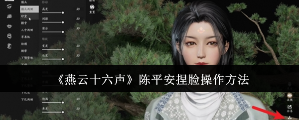 《燕云十六聲》陳平安捏臉操作方法