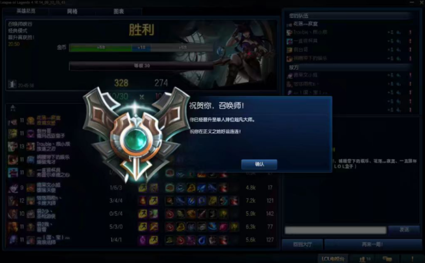 lol大師什么水平