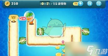 保衛蘿卜1深海主題第1關金蘿卜攻略