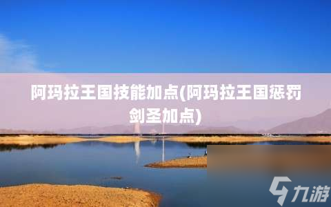 阿瑪拉王國技能加點?阿瑪拉王國懲罰劍圣加點?