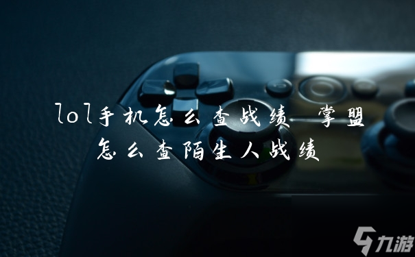 lol手機怎么查戰(zhàn)績 掌盟怎么查陌生人戰(zhàn)績