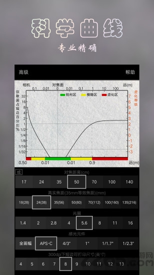 景深計算器中文版1