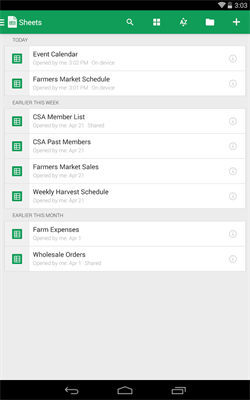 google Sheets1