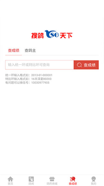 搜鴿天下查信鴿成績足環(huán)3