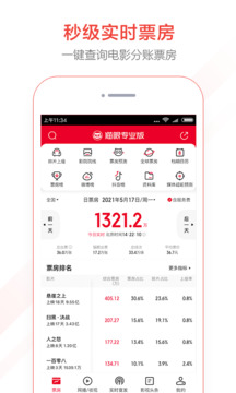 貓眼專業版-實時票房分析 v6.2.123
